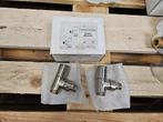 Set radiator ventielen brushed nickel / rvs, Ophalen of Verzenden, Nieuw