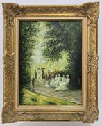 École Française (XX) - Après-midi au jardin, Antiek en Kunst, Kunst | Schilderijen | Klassiek