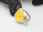 Zilver - Ring - Melkachtig geel Baltisch amber