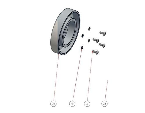 JMP Clutch plate with pulley 2A M25IP, Watersport en Boten, Bootonderdelen, Motor en Techniek, Nieuw, Zeilboot of Motorboot, Ophalen of Verzenden