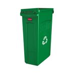 Rubbermaid Slim Jim met luchtsleuven 87 ltr - groen, Huis en Inrichting, Woonaccessoires | Prullenbakken, Verzenden, Nieuw