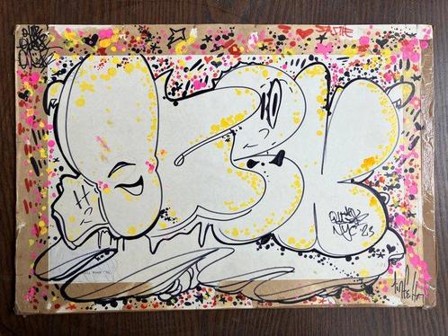 QUIK aka LIN FELTON (1958) - PURPLE HAZE Hendrix, Antiek en Kunst, Kunst | Schilderijen | Modern