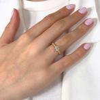 Ring - 18 karaat Geel goud, Witgoud - 1.25ct. tw. Diamant, Nieuw