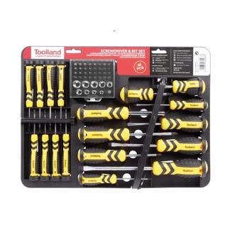 Schroevendraaier- en bitset | Toolland, Doe-het-zelf en Verbouw, Gereedschap | Handgereedschap, Nieuw, Verzenden
