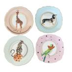 Yvonne Ellen Gebakborden Dieren set van 4 -  16cm, Verzenden, Nieuw