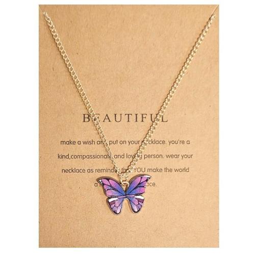 Fako Bijoux® - Doe Een Wens - Vlinder Ketting - Make A Wish, Sieraden, Tassen en Uiterlijk, Kettingen, Verzenden