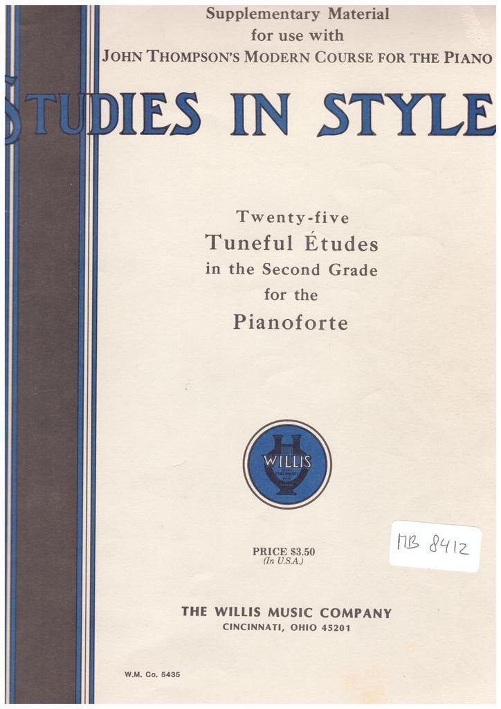 John Thompson - studies for piano [357], Muziek en Instrumenten, Bladmuziek, Piano, Les of Cursus, Gebruikt, Klassiek, Ophalen of Verzenden