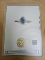 Verlovingsring - 14 karaat Witgoud - 1.10ct. tw. Saffier -, Sieraden, Tassen en Uiterlijk, Antieke sieraden