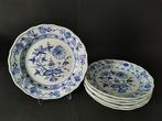 Meissen - Cipolla Blu dipinto a mano - 6 piatti (D.21cm) -, Antiek en Kunst