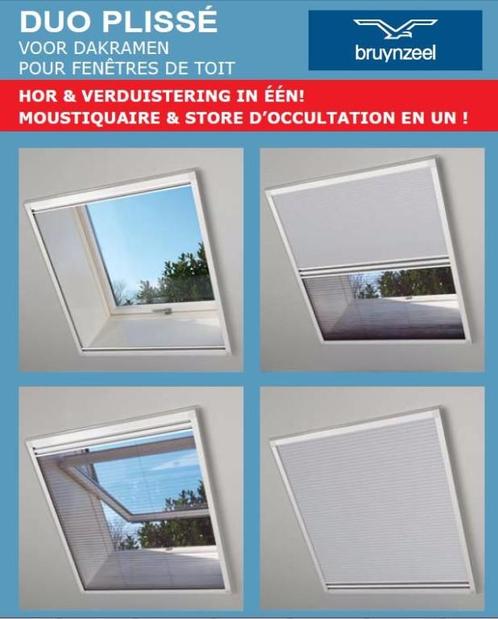 BRUYNZEEL Duo-Plisse S500 of S900 hor+gordijn 5 maten*ACTIE*, Doe-het-zelf en Verbouw, Glas en Ramen, Nieuw, Ophalen of Verzenden