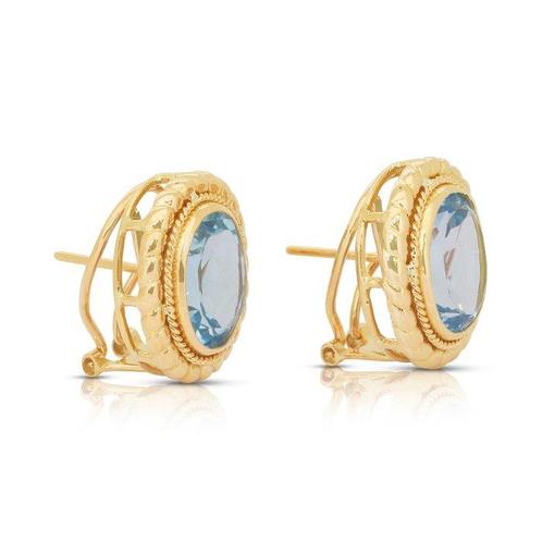 Oorbellen - 18 karaat Geel goud - 21.36ct. tw. Topaas, Sieraden, Tassen en Uiterlijk, Oorbellen