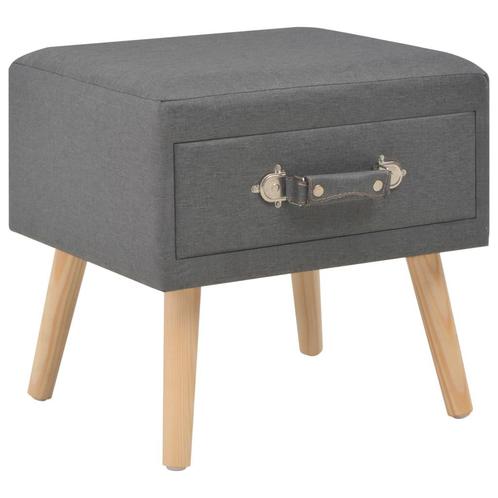 vidaXL Nachtkastje 40x35x40 cm stof donkergrijs, Huis en Inrichting, Slaapkamer | Nachtkastjes, Nieuw, Minder dan 45 cm, Overige materialen