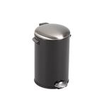 EKO Belle Deluxe pedaalemmer 12 ltr - Zwart glanzend/Mat RVS, Huis en Inrichting, Woonaccessoires | Prullenbakken, Verzenden, Nieuw