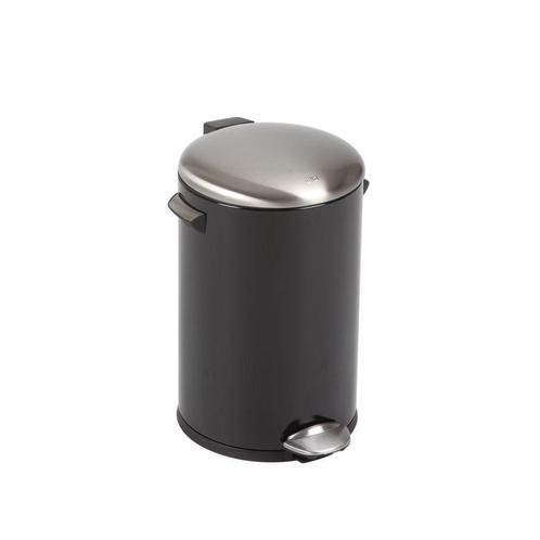 EKO Belle Deluxe pedaalemmer 12 ltr - Zwart glanzend/Mat RVS, Huis en Inrichting, Woonaccessoires | Prullenbakken, Nieuw, Verzenden