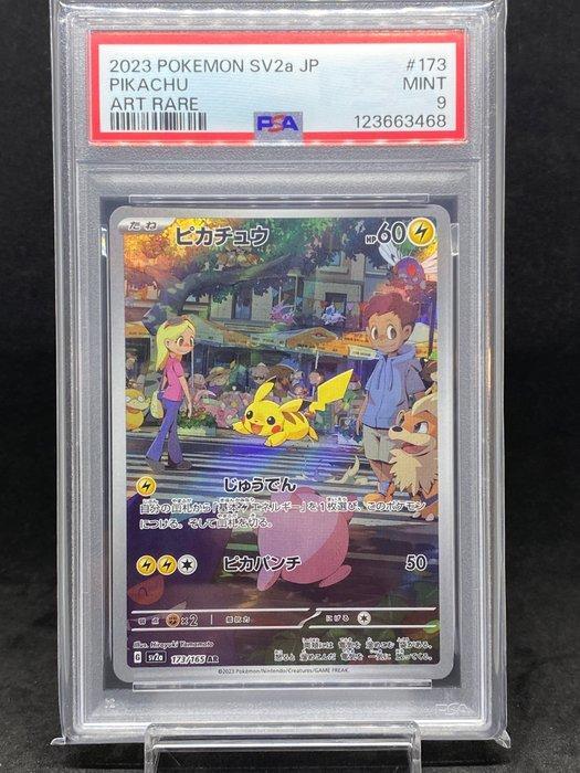 Pokémon - 1 Graded card - Pikachu #173/165 AR Full art - PSA, Hobby en Vrije tijd, Verzamelkaartspellen | Pokémon