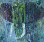 Denis Kuvayev (1971) - Elephant emerging from the forest- XL