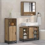 vidaXL Badkamermeubelset met plank 3 pcs Artisan Eiken, Verzenden, Nieuw, Overige typen