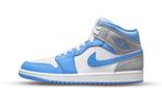 Jordan 1 Mid University  Blue Grey  - Maat 40.5, Kleding | Dames, Schoenen, Air Jordan, Nieuw, Ophalen of Verzenden, Sneakers of Gympen