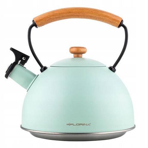 Florina Natura Line fluitketel RVS mat mint groen 2.3 Liter, Witgoed en Apparatuur, Waterkokers, Ophalen of Verzenden