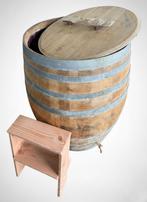 XXL eikenhouten ijsbad 500 liter - complete set!, Tuin en Terras, Bubbelbaden en Hottubs, Ophalen of Verzenden, Nieuw, Trap, Vast