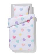 HEMA Kinderdekbedovertrek 140x200cm zacht katoen hartjes, Verzenden, Nieuw