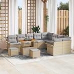 vidaXL Tuin Sofa Set 12 pcs Beige poly rattan, Verzenden, Nieuw