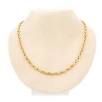 18 Krt. Tricolor gouden cardano schakel ketting | 46 cm, Sieraden, Tassen en Uiterlijk, Kettingen, Ophalen of Verzenden, Gebruikt
