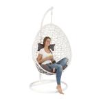 Hangstoel swing met standaard - wit - 95x95x200 cm
