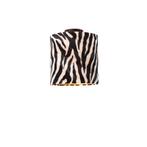 Plafondlamp mat zwart velours kap zebra dessin 25 cm - Combi, Nieuw, Overige materialen, Klassiek / Antiek