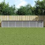 vidaXL Kippenhok met dak 603x98x90 cm gegalvaniseerd staal, Verzenden, Nieuw