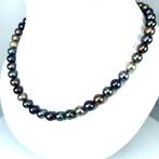 Halsketting Zilver Parel - Tahiti multicolors Ø8x9MM, Nieuw