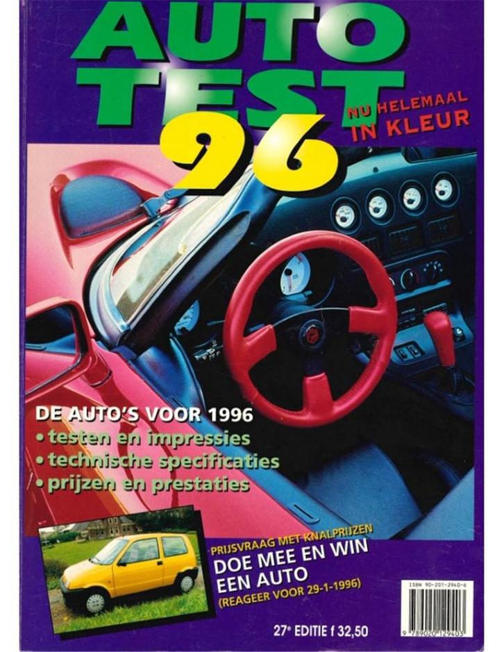 1996 AUTOTEST JAARBOEK NEDERLANDS, Boeken, Auto's | Folders en Tijdschriften