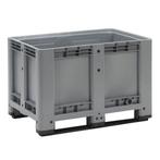 Kunststof Palletbox Grijs 1200 x 800 x 780 mm 2 sleden - 475, Doe-het-zelf en Verbouw, Hout en Planken, Verzenden, Nieuw