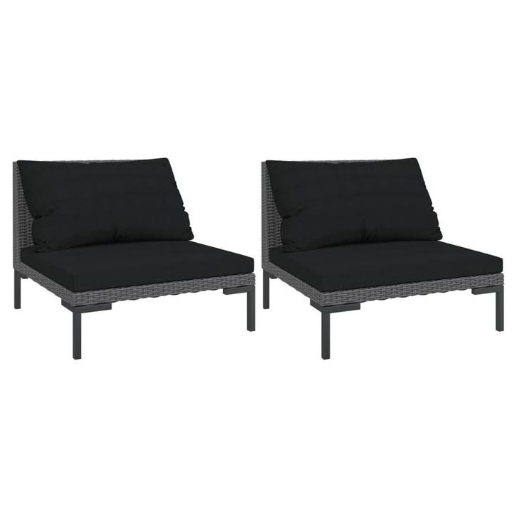 Tuinbanken halfrond rattan, 2 stuks - Retourdeal! 51% kor..., Tuin en Terras, Tuinbanken, Nieuw, Rotan, Ophalen of Verzenden
