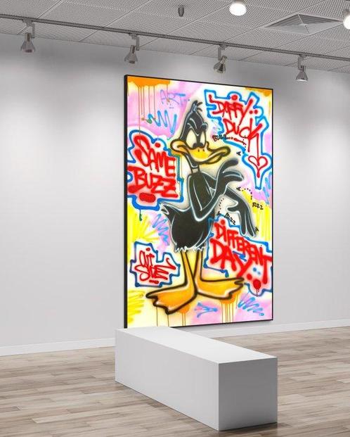 Outside313 - Daffy Duck - same buzz different day, Antiek en Kunst, Kunst | Schilderijen | Modern