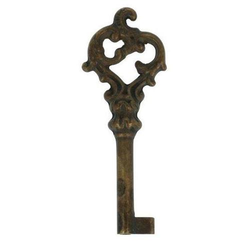 Sleutel messing antiek Louis XV, Doe-het-zelf en Verbouw, Hang- en Sluitwerk, Nieuw, Ophalen of Verzenden