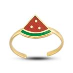 Zonder Minimumprijs - Ring - 14 karaat Geel goud - Emaille, Sieraden, Tassen en Uiterlijk, Ringen, Nieuw