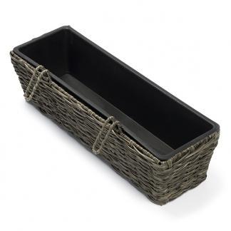 Balkon plantenbak | Decoris | 60 centimeter (Grijs), Tuin en Terras, Bloempotten, Nieuw, Verzenden