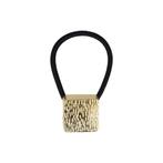 Haarelastiek Vierkant Ribbel Cuff Ornament Goud, Verzenden, Nieuw