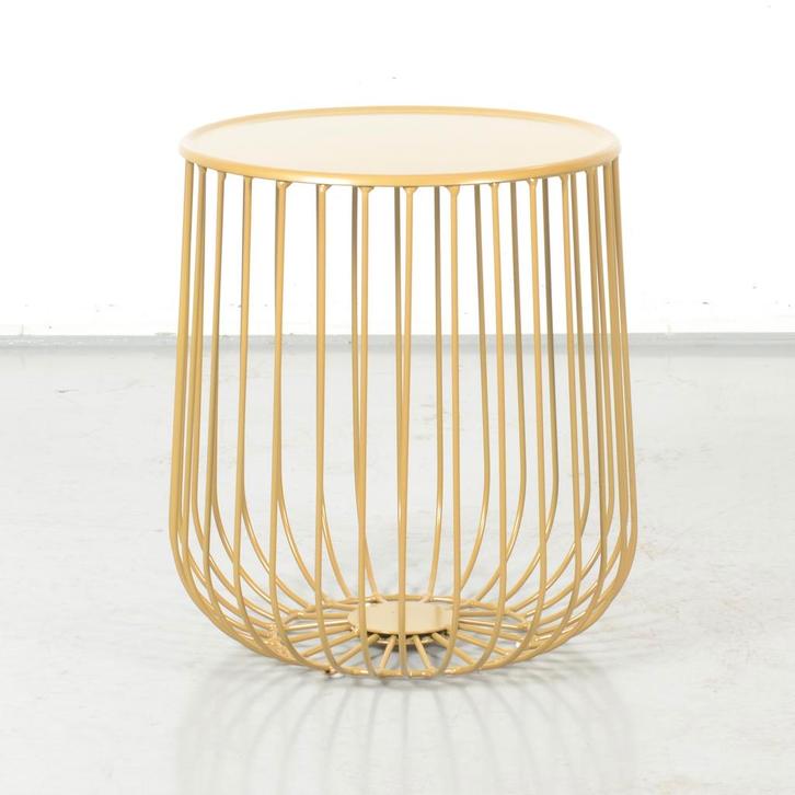 Bijzettafel Bodø,, goud, 42 x 35 cm ø, Zakelijke goederen, Kantoor en Winkelinrichting | Kantoormeubilair en Inrichting, Ophalen of Verzenden