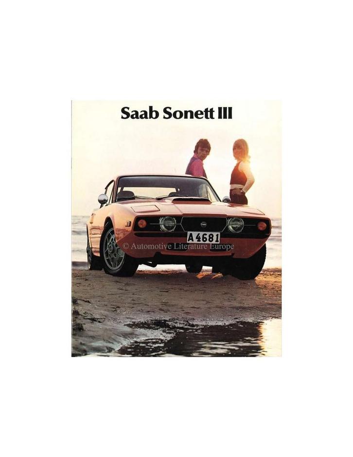 1972 SAAB SONETT BROCHURE ENGELS (USA), Boeken, Auto's | Folders en Tijdschriften