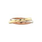 Tricolour gouden trinity ring 14 karaat, Sieraden, Tassen en Uiterlijk, Ringen, Verzenden, Zo goed als nieuw, Goud