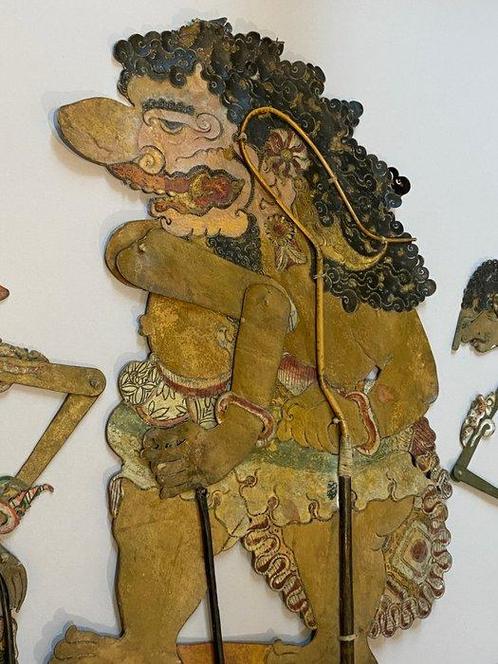 3 marionetten - Java - Wayang kulit - Indonesië (Zonder, Antiek en Kunst, Kunst | Niet-Westerse kunst