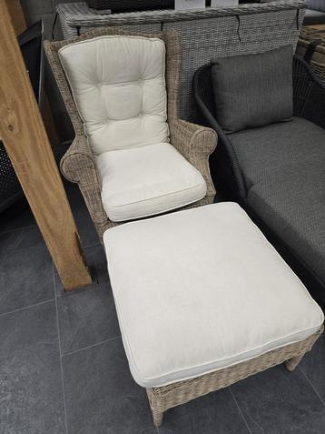 Showroommodel Toulon lounge balkonset 2 delig naturel rotan beschikbaar voor biedingen