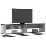 vidaXL Tv-meubel 180,5x40x46 cm bewerkt hout grijs sonoma, Huis en Inrichting, Kasten | Televisiemeubels, Verzenden, Nieuw, Overige houtsoorten