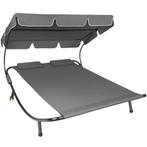 Ligbed voor 2 personen - zwart / grijs, Verzenden, Nieuw