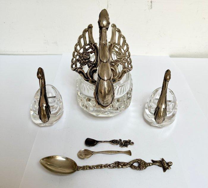 Zout- en pepervaatjes (6) - .835 zilver, Antiek en Kunst, Antiek | Goud en Zilver