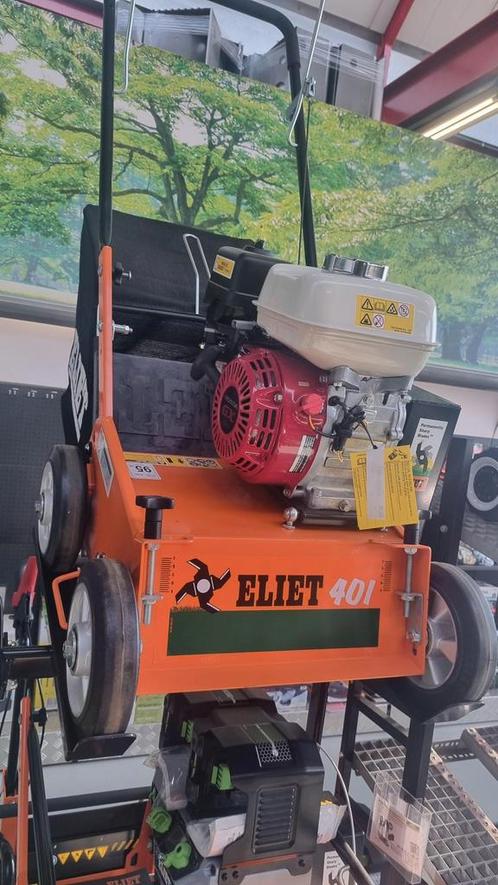 Verticuteermachine 40cm. Eliet met Honda GX120 en opvangbak, Tuin en Terras, Verticuteermachines, Nieuw, Ophalen