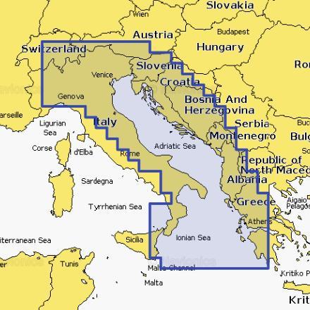 Navionics Waterkaart Platinum+ Regular NPEU014R Italië & Adr, Watersport en Boten, Navigatiemiddelen en Scheepselektronica, Nieuw