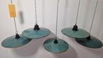 Plafondlamp - Emaille, Staal - Emaille lamp 5 stuks, Antiek en Kunst